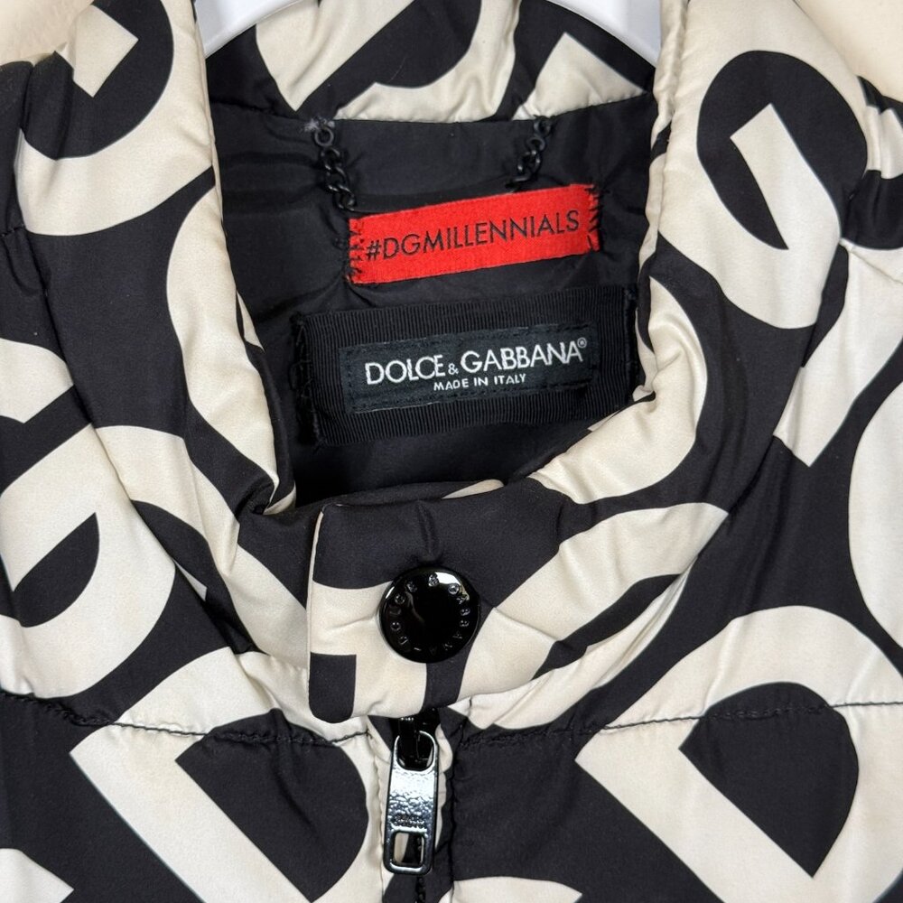 Dolce & Gabbana DG logo bomber puffer jacket coat Authentic - Picture 2 of 8